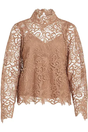 VILA Blonde Top Med Lange Ærmer