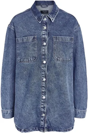 VILA Lang Denimskjorte