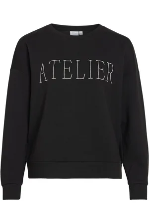 VILA Rund Halsudskæring Langærmet Sweatshirt