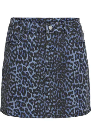 VILA Leopardprint Mininederdel