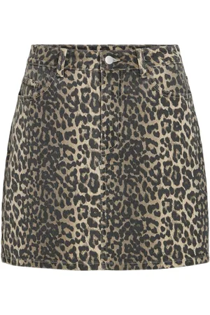 VILA Leopardprint Mininederdel