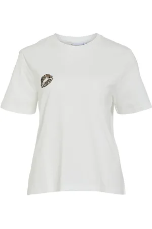 VILA Rund Halsudskæring T-shirt