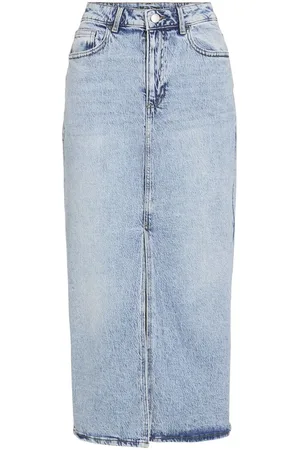 VILA Vijaf Midi Denimnederdel