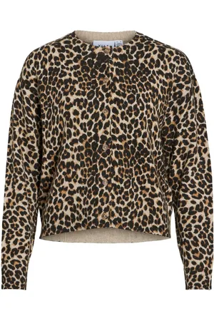 VILA Leopardprint Strikket Cardigan