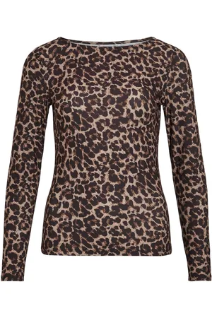 VILA Vileoa Leopardprint Top Med Lange Ærmer