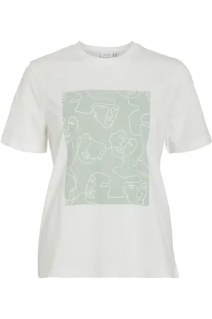VILA Rund Halsudskæring T-shirt