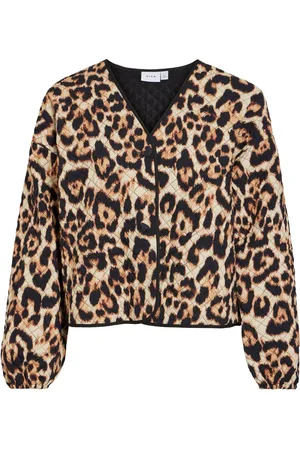 VILA Leopardprint Quiltet Jakke