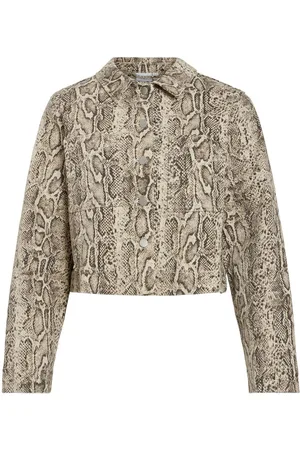 VILA Slangeprint Denimjakke