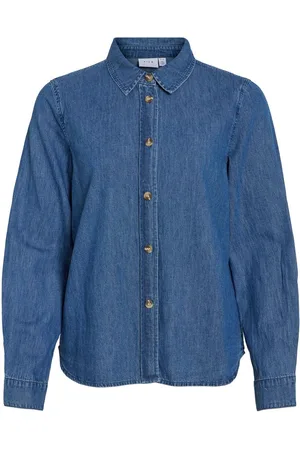 VILA Langærmet Denimskjorte