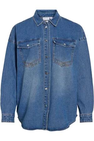 VILA Langærmet Denimskjorte