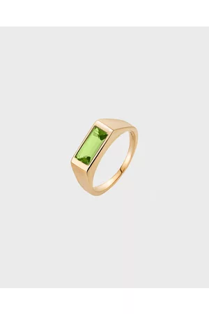 Maria Black Ring Harald Green Guld 56