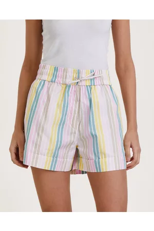 Ganni Kvinder Shorts - Shorts Stripe Cotton Multicolor 34