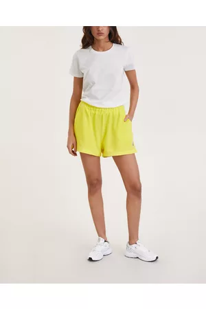 Moncler Kvinder Shorts - Shorts Relaxed Logo Gul XS