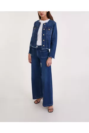 7 for all Mankind Kvinder Cowboyjakker - Denim Jacket Bair Eco Duchess Mid blue XS