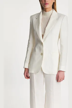Max Mara Blazer Vandea Linen Vit IT 38 (EUR 32)