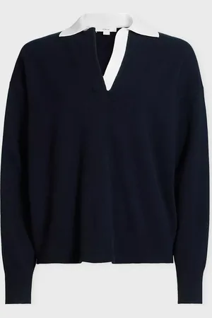 Vince Sweater Contrast Collar Polo XS