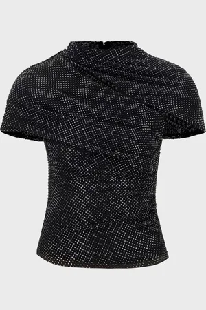 Self-Portrait Top Rhinestone Mesh Cut Out UK 6 (EUR 34)