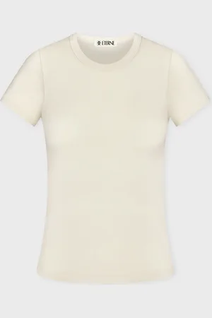ÉTERNE T-Shirt Fitted Crewneck Short Sleeve XS