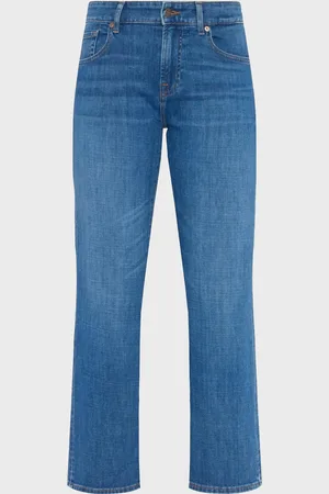 7 for all Mankind Jeans Calie Straight Ankle Nevada Dark Blue 25