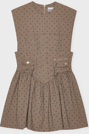 Ganni Dress Flock Check Corset Mini 34