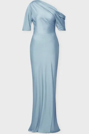 By Malina Dress Marisa Asymmetrical Satin Maxi XS