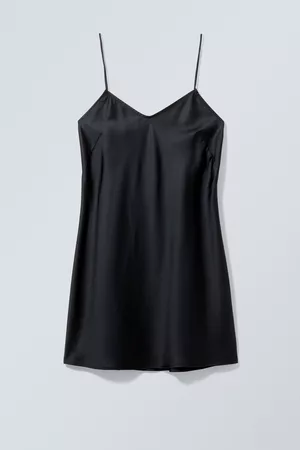 yui mini slip dress - Black