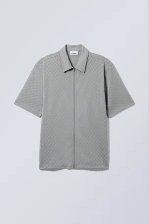 Weekday Loose Mesh Zip Shirt