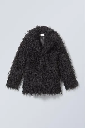 Weekday Lilith Waisted Faux Fur Jacket