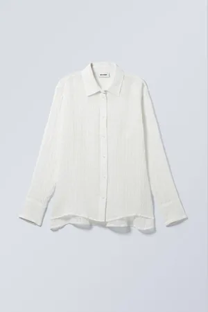 Weekday Sheer Linen Blend Shirt
