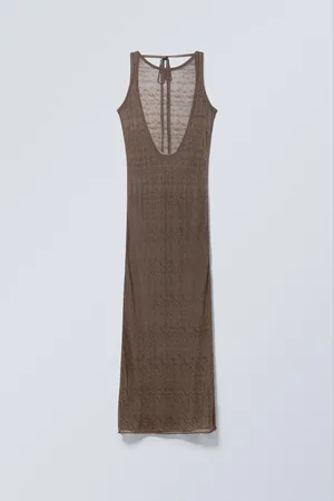 Weekday Open Back Knitted Maxi Dress