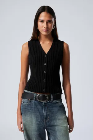 Weekday Rib-Knitted V-neck Vest
