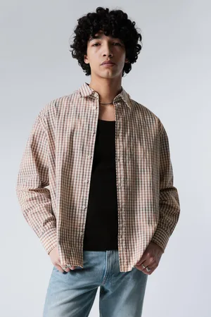 Weekday Oversized Checked Bleached Shirt