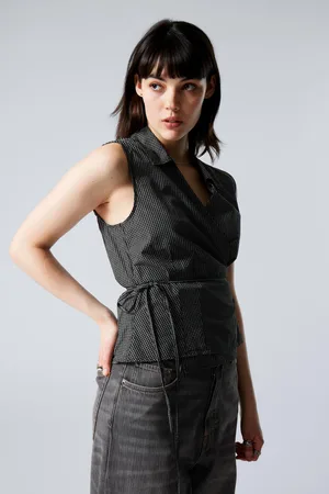 Weekday Sleeveless Cotton Wrap Top