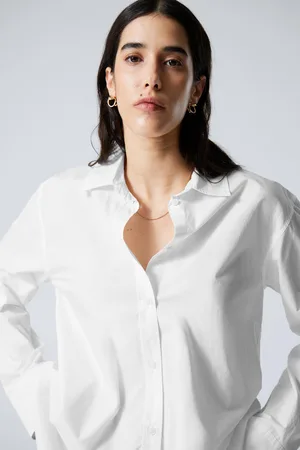 Weekday Long-Sleeved Poplin Cotton Shirt