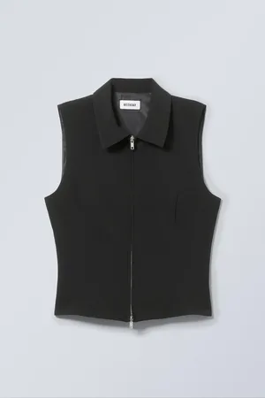 Weekday Slim Zip Vest Top