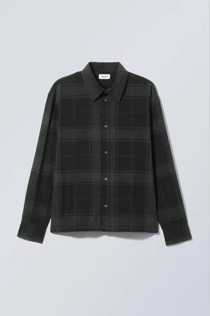 Weekday Oversized Boxy Checked Flannel Shirt