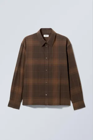 Weekday Oversized Boxy Checked Flannel Shirt