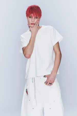 Cheap Monday CM x LB Printed Boxy Short-Sleeved Unisex T-shirt