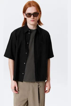 Weekday Relaxed Short-Sleeved Linen-Blend Shirt