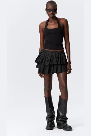 Weekday Pleated Layered Mini Skirt