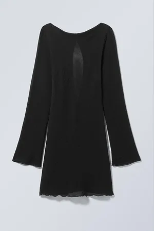 Weekday Mini Long Sleeve Linen Blend Dress