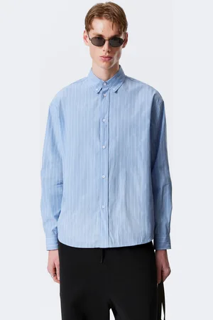 Weekday Oversized Striped Button-Down Poplin Shirt