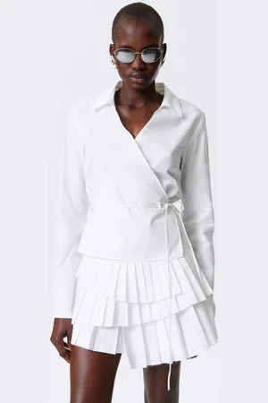 Weekday Long-Sleeved Wrap Poplin Shirt
