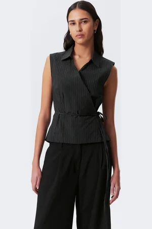 Weekday Sleeveless Cotton Wrap Top