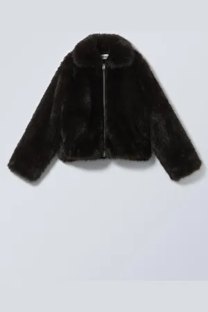 Weekday Yara Oversized Faux Fur Jacket