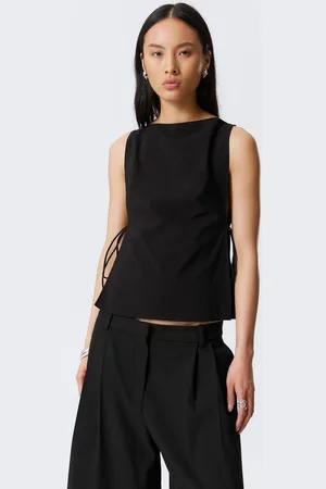 Weekday Sleeveless Boat-Neck Tie Top