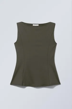 Weekday Peplum Boat-Neck Top