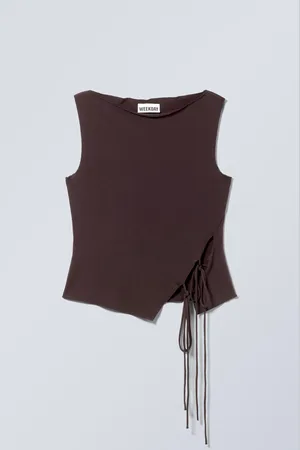 Weekday Side Tie Sleeveless Top