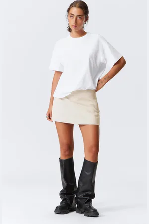 Weekday Mini Linen Blend Skirt