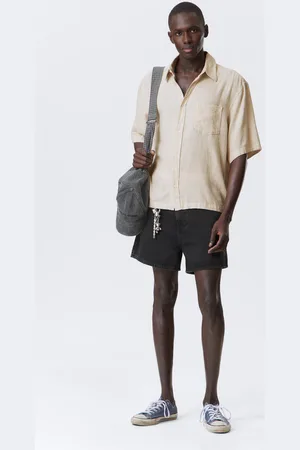 Weekday Relaxed Short-Sleeved Linen-Blend Shirt